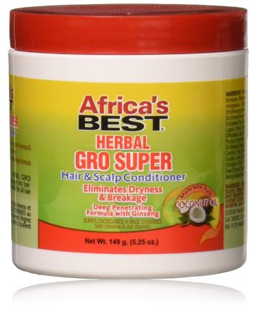 Africa'S Best Herbal Gro Super Hair & Scalp Cond. 149 G (1 Pack) 149 g (1 Pack) - Buy Online on GoSupps.com