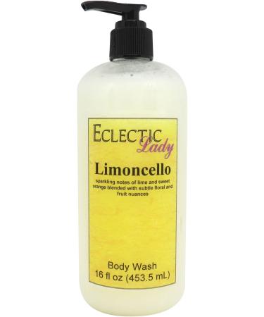 Eclectic Lady Liquid Pearl Body Wash - Limoncello Scent 3-in-1 Use For Bubble Bath Hand Soap & Body Wash Phthalate-Free Limoncello Fragrance Handcrafted in USA (16 oz) 16 Ounce