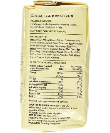 Wright's | Ciabatta Bread Mix 10X500g | Simply Add Oil and Water | For Machine or Hand Baking | Suitable for Vegetarians - Buy Online on GoSupps.com