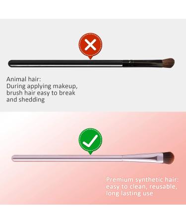 5Pcs Pink Eye Makeup Brushes Set with Case - Eyeshadow, Eyeliner, Concealer, Blending, Eyebrow Brushes - Travel Friendly - Buy Online on GoSupps.com