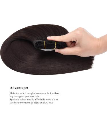 Yamel Training Hair Weave Weft Hair Extensions Medium Brown Straight 16 Inch 100g Synthetic Hair Extensions for Training Weft Medium Brown - Buy Online on GoSupps.com