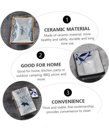 Zerodeko Flavor Seasoning Plate Sushi Japanese Dish 3 Pcs Oil Dish Ceramics Clip Bowl Soy Sauce Soy Sauce Bowl Dipping Sauce Dishes - Buy Online on GoSupps.com