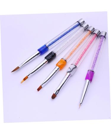 minkissy False Tip Builder Brush Nail Brush Pen Flat Brush Pen Gel Nail Brush Dual Brush Pens Purple Manicure medium Purple - Buy Online on GoSupps.com