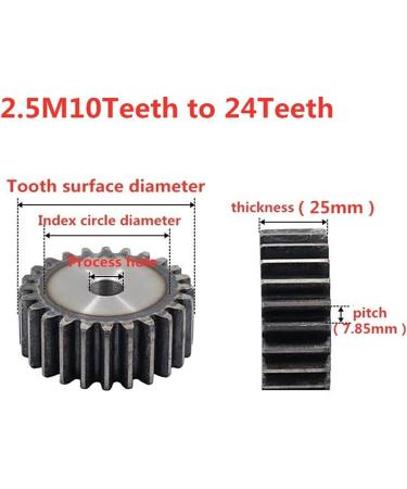 VNEDRJK 19 Teeth Spur Wheel - 2.5m Diameter 45 Steel Surface Hardened - International Shipping Available - Buy Online on GoSupps.com