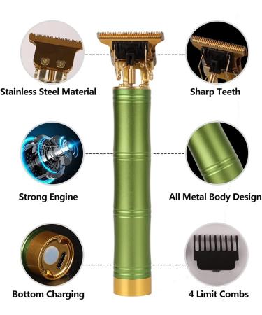 Professional T9 Bamboo Hair Clippers for Men - USB Rechargeable Electric Trimmer | International Shipping Available - Buy Online on GoSupps.com