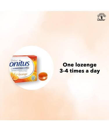 Dabur Honitus Herbal Lozenges - 24 Orange Flavor Lozenges for Cough & Sore Throat Relief - Buy Online on GoSupps.com