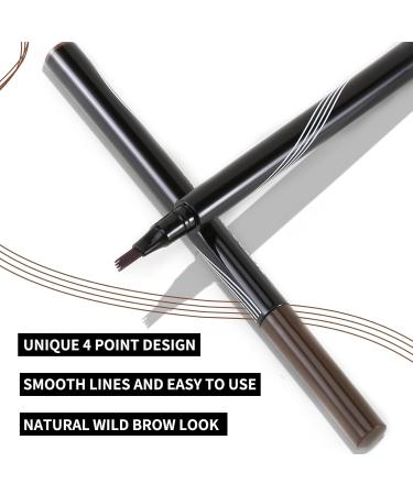 Boobeen Waterproof Micro Tip Eyebrow Pen | Natural 3D Hair | Long Lasting Coffee Brown - Buy Online on GoSupps.com