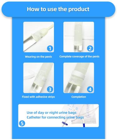 Latex Condom Catheter Set - Premium Leg & Urine Bags 7 Condoms Quick Drainage No Leak - International Shipping Available - Buy Online on GoSupps.com