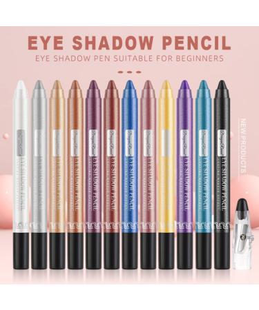 Buy Dulele 12 Colors Shining Eyeshadow Stick Set - Waterproof Long Lasting Metallic & Glitter Eye Makeup - International Shipping Available - Buy Online on GoSupps.com