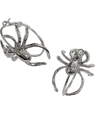 Holibanna Mens Spider Stud Earrings - Gothic Costumes Jewelry for Women - Stainless Steel Ear Clip - Buy Online on GoSupps.com