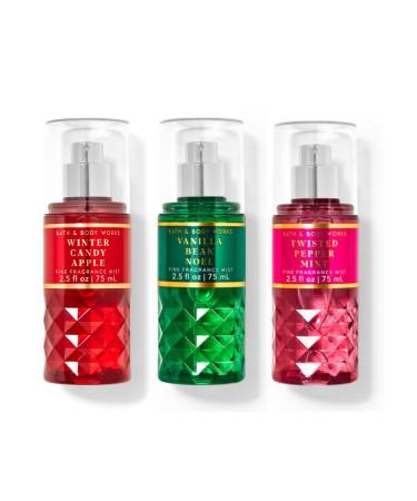 Shop Bath & Body Holiday Traditions Mini Gift Box Set - Vanilla Bean Noel Winter Candy Apple & Twisted Peppermint | Perfect Travel Size Fragrance Mists Gift - Buy Online on GoSupps.com