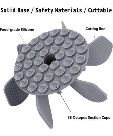 Keegud Slow Feeder Dog Bowl Insert 36 Octopus Suction Cups - Large & Medium Breed - Cuttable - Compatible with Regular & Elevated Bowls - Buy Online on GoSupps.com