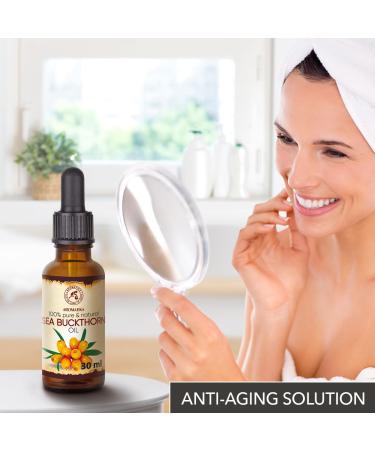 Pure Sea Buckthorn Oil 30ml - Cold-Pressed Sanddorn Oil for Skin & Body Care - Natural Carrier Oil - Hippophae Rhamnoides - Buy Online on GoSupps.com