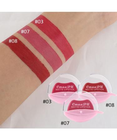 3Pcs Ruby Orange Red Nude Pink Mauve Matte Velvet Lazy Lipstick Set - Long Lasting & Waterproof Smudge Proof Lip Stick Packs for Women - Labiales Matte Larga Duracion 24 - 3 Count - Buy Online on GoSupps.com