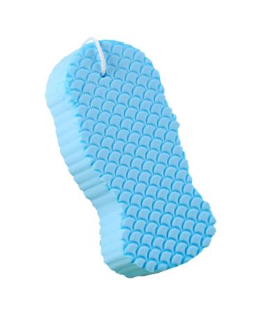 Body Bath Sponge PVA Kids 3D Body Scrubber Reusabl Body Shower Sponges Body Sponge for Foaming Exfoliiating Sponge for Dead Skin Removal Body Wash Women Adults & Kids Blue