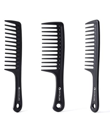 HYOUJIN Black Wide Tooth Detangling Comb - Best Styling for Curly Wet Long Hair - Buy Online on GoSupps.com