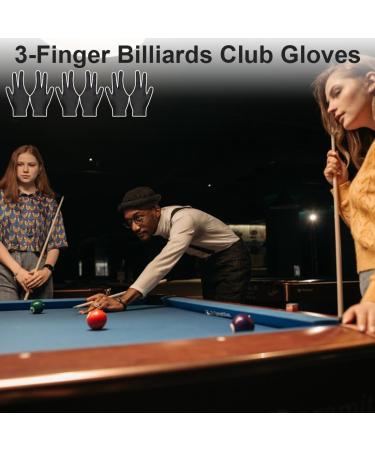 NHPY 6-Piece Billiard Gloves Set - Unisex Stretchy Three Finger Snooker Cue Gloves for Optimal Performance - Buy Online on GoSupps.com