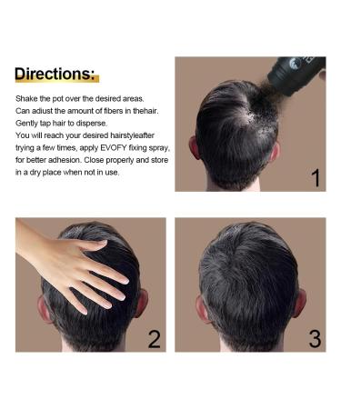 Hair Building Fibers for Thinning Hair & Bald Spots - Natural Undetectable Hair Fiber Powder for Instant Volume (Black) - 25g | Men & Women - Buy Online on GoSupps.com