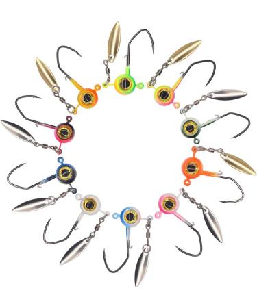 Crappie Jig Heads Kit with Underspin Spinner Blade - 30 Pack, 1/8 1/16 1/32 oz - Crappie Fishing Lures Jigs - Buy Online on GoSupps.com