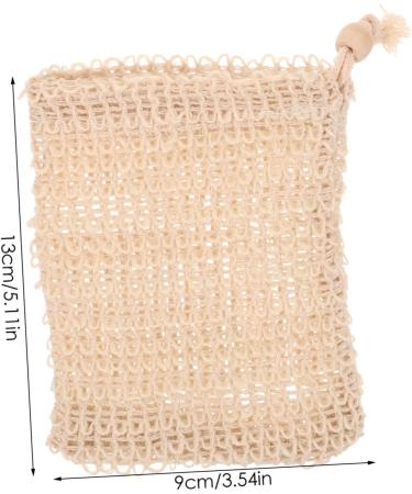 HAPINARY 10pcs Net Soap Foaming Soap Pouches Drawstring Soap Drawstring Sisal Ramie - Buy Online on GoSupps.com