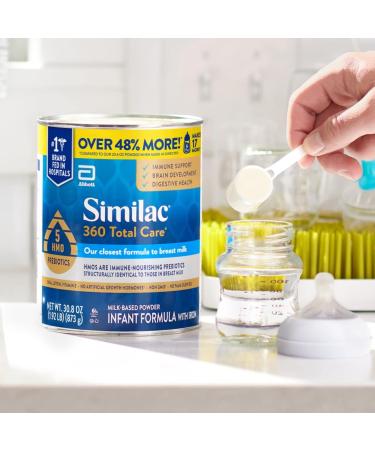 Similac 360 Total Care Infant Formula with 5 HMO Prebiotics | Non-GMO Baby Formula Powder 30.8 oz Can - Buy Online on GoSupps.com