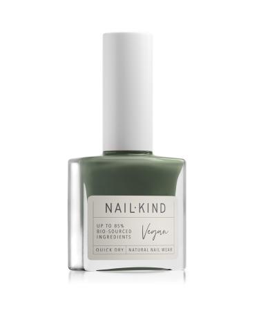 NAILKIND Green Nail Polish - Green Daze - Khaki - Green Nail Varnish - Vegan Nail Lacquer - Peta Certified Cruelty Free - Quick Drying Long Lasting - Chip Resistant Manicure - 8ml