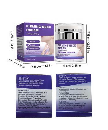 Retinol Neck Cream for The Appearance of Firming - Face Moisturizer with Hyaluronic Acid & Collagen - Helps Improve Look of Fine Lines & Skin Elasticity - 1.76 Fl Oz - Buy Online on GoSupps.com