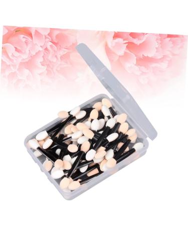 HAPINARY 50 Pcs Cosmetic Eyeshadow Eyeshadow Eyeliner Brushes Dual Sided Eyeshadow Brush Size 1 Black - Buy Online on GoSupps.com