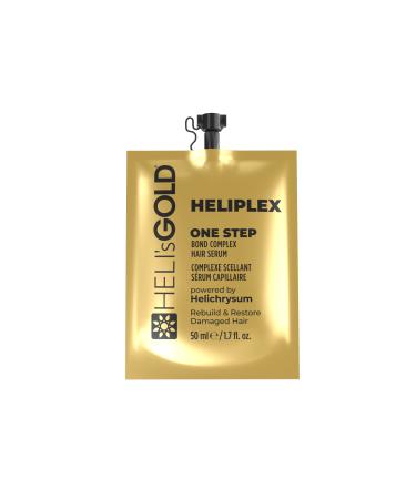 Heli's Gold Heliplex One Step Bond Complex - Rebuild And Restore Damaged Strands - Improves Hair Appearance And Feel - Maintains Natural Balance Of Scalp Moisture - Reduces Drying Time - 1.7 Oz