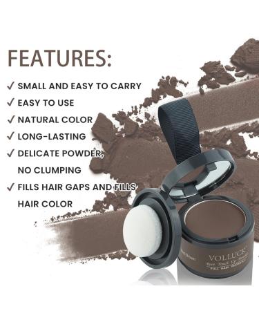 Fullylach Approach Powder - Waterproof Hair Styling Volume Powder for Men & Women | Hairline Conceal & Makeup - Medium Brown (4g) - Buy Online on GoSupps.com