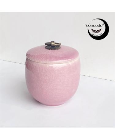 Handcrafted Mini Pet Urn Cremation Memorial Ashes Holder - Pink Ceramic Keepsake - Buy Online on GoSupps.com