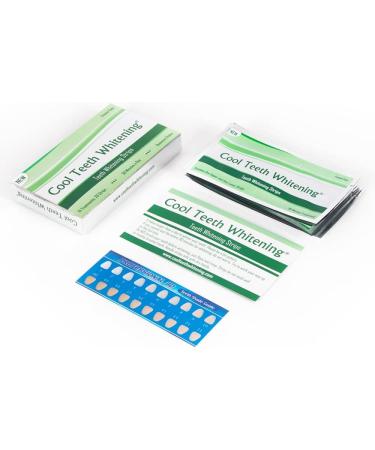 14 Day Cool Teeth Whitening Strips Kit - Strong Gel Formula - 28 Pcs for 2 Week Supply - Includes Color Chart Guide - Hydrogen Peroxide Formula - Buy Online on GoSupps.com