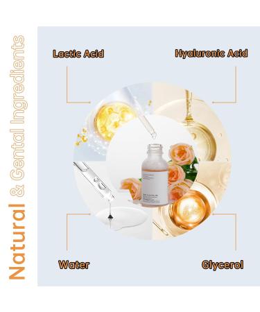 Lactic Acid Serum for Women | 30ML Exfoliating Moisturizer with 5% Lactic Acid & Hyaluronic Acid - Best for Dry Skin - Buy Online on GoSupps.com