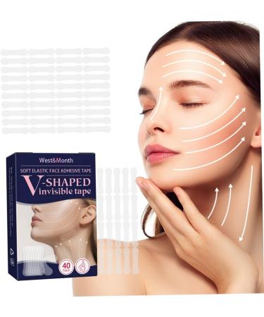 Didiseaon 80pcs V-type Lift Face Pasters Invisible Tape Skin Tightening Tapes Synthetic Rubber Transparent - Buy Online on GoSupps.com
