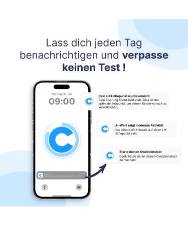 CASC Ovulation Test - 50 x Fertility Tests for Women | LH Test 10 miu with App - Enhance Fertility Aid - Buy Online on GoSupps.com