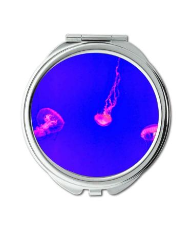 YENDOSTEEN Mirror Compact Mirror floating jellyfish ocean pocket mirror portable mirror