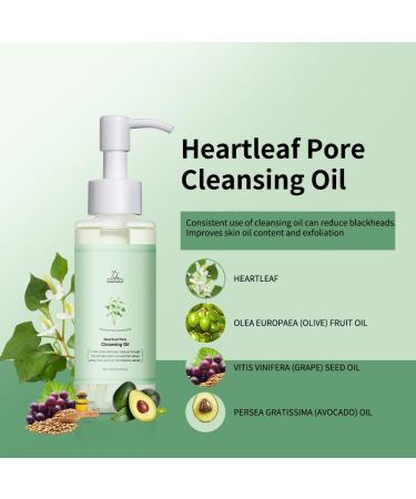 Heartleaf Pore Control Cleansing Oil 100ml Korean Cleansing Oil to Reduce Blackheads Remove Makeup with Olive Grape Seed and Avocado Oils - Buy Online on GoSupps.com