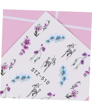 BIUDECO 1 Sheet Manicure Stickers Decal Stickers Flower Sticker Decorate Nail - Buy Online on GoSupps.com