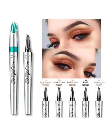HJOPA Professional Waterproof Eyebrow Pencil - Dark Brown | Long Lasting, Natural Look with Micro Fork Tip | Easy Makeup Application - 1 Count - Buy Online on GoSupps.com