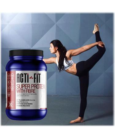 Acti-Fit Super Protein with Fibre | Plant-Based Protein with Amino Acids | Organic Vegan Protein Powder | 30-Day Supply | 1200g - Buy Online on GoSupps.com