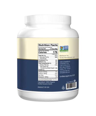 Kevala Organic Sesame Tahini 3.5 lbs (1587g) - Pure, Unpasteurized, Non-GMO - Buy Online on GoSupps.com