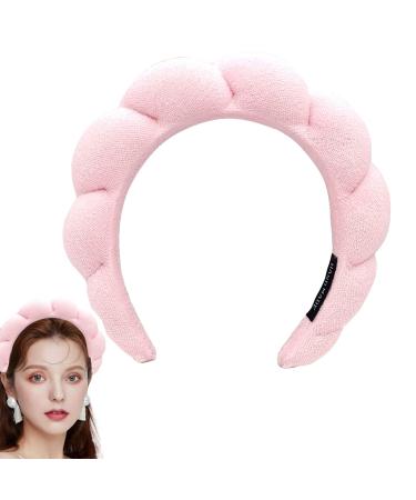 Timpfee Makeup Headband Spa Headband Sponge Headband for Women Skincare Washing Face Makeup Removal Pink