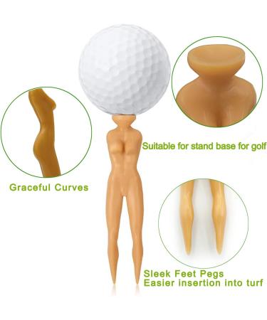 Nude Woman Plastic Golf Tees (Pack of 20) - Sexy Lady Tees for Fun Golf Training - Buy Online on GoSupps.com