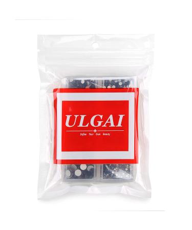 4300PCs Mixed Size Flatback Rhinestones - Non Hotfix Round Crystal Gems Glass Beads for Nail Art, Clothes, Shoes, and Bags - Jet Black - 2mm-6.5mm - Buy Online on GoSupps.com