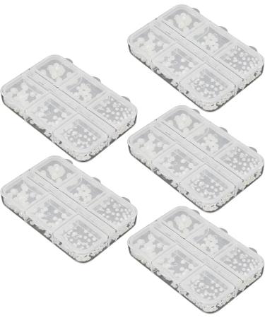 BROLEO Nail Charms Durable Decorative Nail Art Rhinestones White Small 5 Boxes Beautiful for Travel for Girls (DQ-A02) - Buy Online on GoSupps.com