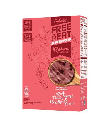 Cybele's Free to Eat Gluten Free & Grain Free Pasta | Superfood Red Rotini | High in Plant Based Protein | Dairy Free, Nut Free, Soy Free, Allergen Free, Non GMO, Vegan | 8oz (Pack of 1) Superfood Red Rotini 8 Ounce (Pac