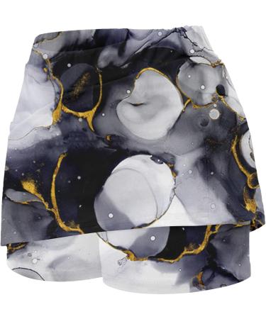 iOoppek Women's Solid Color Mid Waist Yoga Skirt with Pockets | Black Corduroy Workout Skirt - International Shipping Available - Buy Online on GoSupps.com