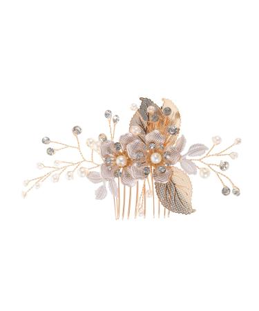 Hair Comb Bridesmaid Hear Decoration Flower Clips Wedding Hair Accessories Birthday Headpiece Hair Styling Accessories Bride Hair Accessory Tiara Miss Headgear Alloy Princess