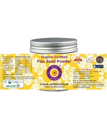 Deve Herbes Pure Linseed Powder (Linum usitatissimum) 100g for Healthy Living | International Shipping Available - Buy Online on GoSupps.com