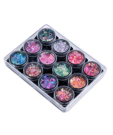 POPETPOP POPETPOP Set of 12 Glitter Gel Makeup Shiny Body Decor Glitter Body Gel Body Gel Glitter Body Gel Glitter Body Gel Shimmer Body Gel